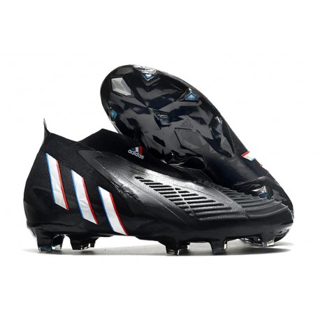 Botas fútbol Adidas Predator Edge+ Fg Negro Blanco Rojo