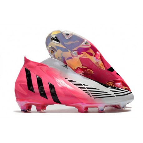 Botas fútbol Adidas Predator Edge+ Fg Solar Rosa Negro Blanco