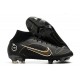 Nike Mercurial Superfly VIII Elite FG Negro Dorado Metalizado Plateado