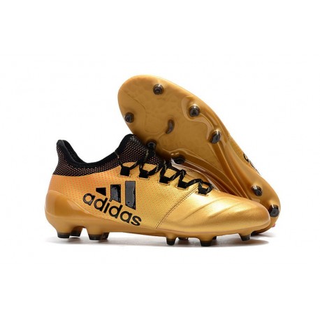 Zapatillas de fútbol Adidas X 17.1 FG Oro Negro