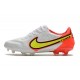 Nike Tiempo Legend 9 Elite FG Botas Blanco Volt Carmesí