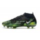 Nike Phantom GT2 Elite DF FG Negro Metallic Platino Verde