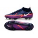 Zapatos de Fútbol Nike Phantom GT2 Elite DF FG Azul Marino Blanco Morado