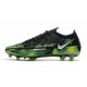 Nike Phantom GT II Elite FG Nuevo Negro Metallic Platino Verde