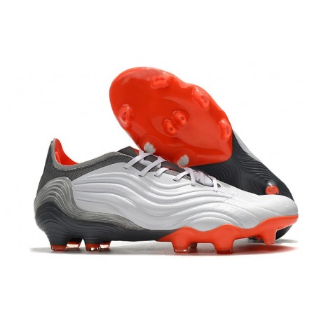 Botas fútbol adidas Copa SENSE+ FG Blanco Rojo Hierro Metálico