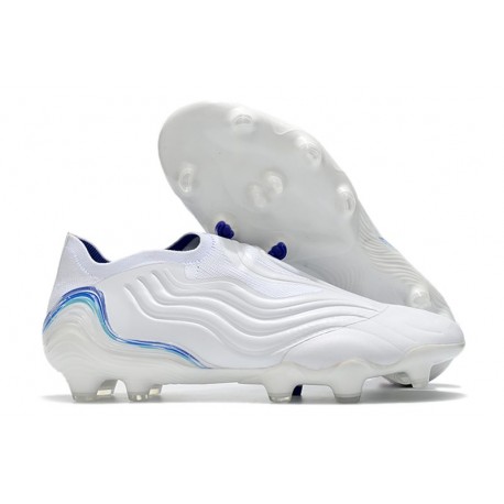 Botas fútbol adidas Copa SENSE+ FG Blanco Hi Res Azul Legacy Indigo