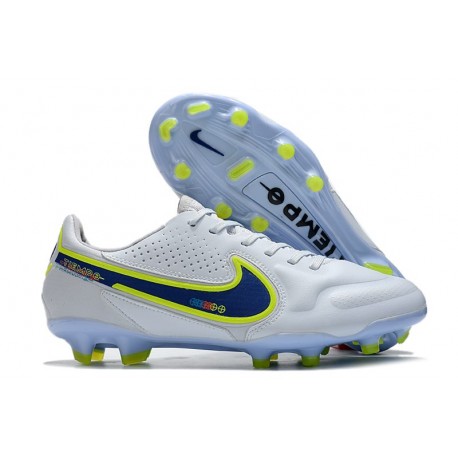 Nike Tiempo Legend 9 Elite FG Botas Blanco Azul