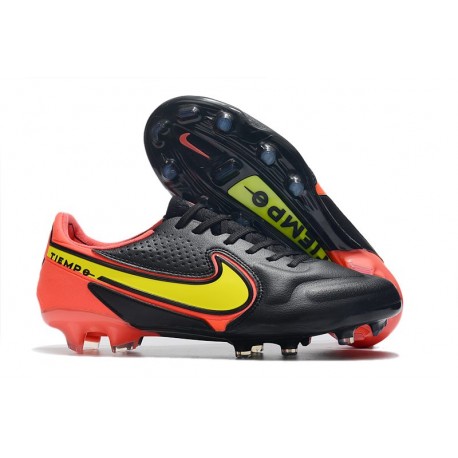 Nike Tiempo Legend 9 Elite FG Botas Negro Amarillo Rosso