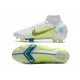 Nike Mercurial Superfly VIII Elite FG Blanco Azul Amarillo