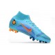 Botas Nike Mercurial Superfly VII Elite AG Pro Azul Láser Naranja Marina