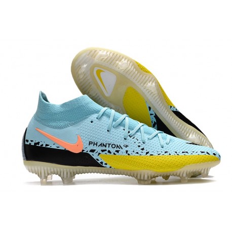 Nike Phantom GT2 Elite DF FG Hielo Glaciar Negro Amarillo Strike