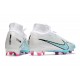 Nike Zoom Mercurial Superfly 9 Elite FG Blanco Azul