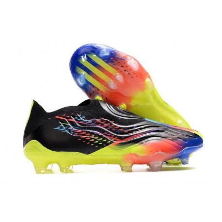 Botas fútbol adidas Copa SENSE+ FG Negro Cian Vivo Team Amarillo Solar