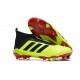 Zapatillas de fútbol Adidas Predator 18+ FG Para Hombre Volt Negro Rojo