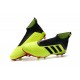Zapatillas de fútbol Adidas Predator 18+ FG Para Hombre Volt Negro Rojo