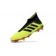 Zapatillas de fútbol Adidas Predator 18+ FG Para Hombre Volt Negro Rojo