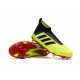 Zapatillas de fútbol Adidas Predator 18+ FG Para Hombre Volt Negro Rojo
