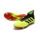 Zapatillas de fútbol Adidas Predator 18+ FG Para Hombre Volt Negro Rojo