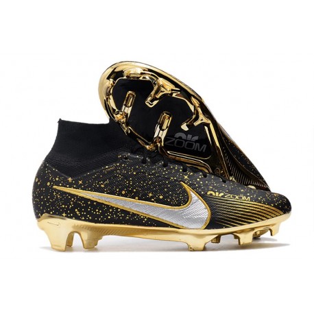 Nike Zoom Mercurial Superfly 9 Elite FG Negro Oro Metal