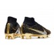 Nike Zoom Mercurial Superfly 9 Elite FG Negro Oro Metal