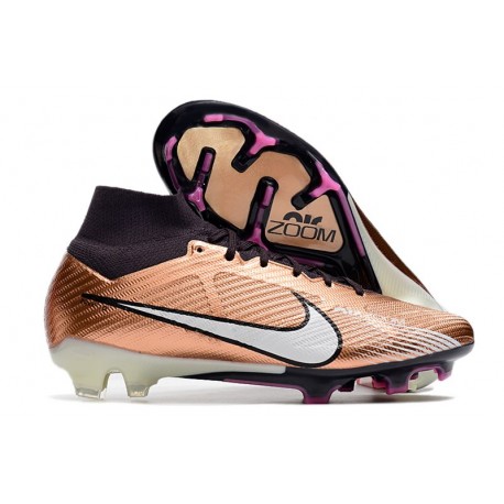 Nike Zoom Mercurial Superfly 9 Elite FG Mbappé Cobre Metálico Blanco