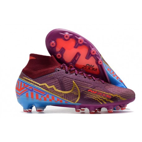 Nike Air Zoom Mercurial Superfly IX Elite AG KM Remolacha Oscura Mtlc Vivid Dorado