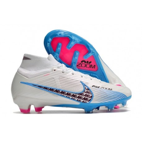 Nike Zoom Mercurial Superfly IX Elite FG Blanco Azul