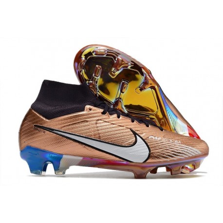Nike Zoom Mercurial Superfly IX Elite FG Bronce Blanco Azul