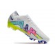 Nike Air Zoom Mercurial Vapor 15 Elite FG Blanco Rosa Azul