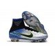 Botas de fútbol Nike Mercurial Superfly V FG Azul Negro Cromado Amarillo Volt