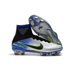 Botas de fútbol Nike Mercurial Superfly V FG Azul Negro Cromado Amarillo Volt