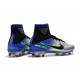 Botas de fútbol Nike Mercurial Superfly V FG Azul Negro Cromado Amarillo Volt