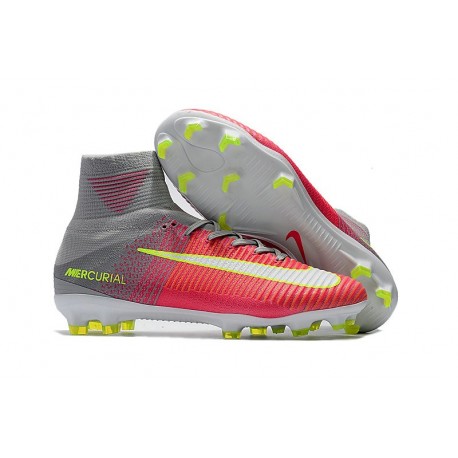 Botas de fútbol Nike Mercurial Superfly V FG Rosa Gris