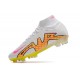 Nike Zoom Mercurial Superfly IX Elite FG Blanco Amarillo Rosa