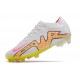 Nike Air Zoom Mercurial Vapor 15 Elite FG Blanco Rosa Amarillo