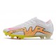Nike Air Zoom Mercurial Vapor 15 Elite FG Blanco Rosa Amarillo