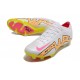 Nike Air Zoom Mercurial Vapor 15 Elite FG Blanco Rosa Amarillo