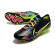 Nike Air Zoom Mercurial Vapor 15 Elite FG Negro Rosa Verde