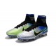 Botas de fútbol Nike Mercurial Superfly V FG Azul Negro Cromado Amarillo Volt