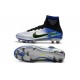 Botas de fútbol Nike Mercurial Superfly V FG Azul Negro Cromado Amarillo Volt