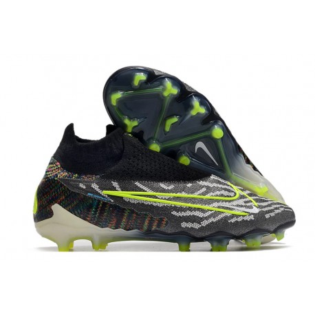 Zapatillas Nike Phantom GX Elite DF FG Negro Voltio Blanco Azul Glow