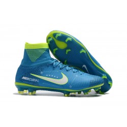 Baratas Botas de fútbol Nike Mercurial Superfly V FG NJR Azul Blanco Volt