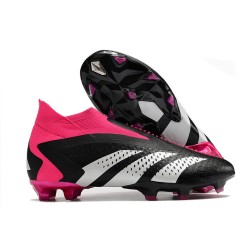 Bota de Fútbol adidas Predator Accuracy + FG Negro Blanco Equipo Rosa