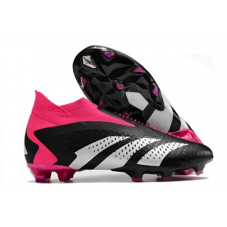 Bota de Fútbol adidas Predator Accuracy + FG Negro Blanco Equipo Rosa