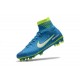 Baratas Botas de fútbol Nike Mercurial Superfly V FG NJR Azul Blanco Volt