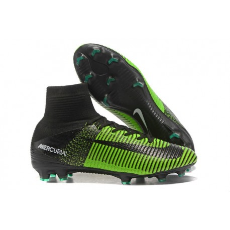 Zapatillas de fútbol Nike Mercurial Superfly 5 FG Verde Negro