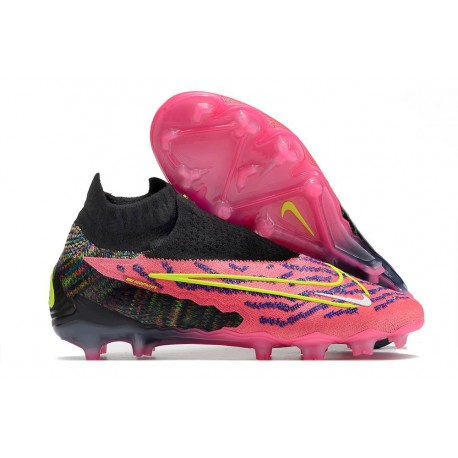 Zapatillas Nike Phantom GX Elite DF FG Rosa Amarillo