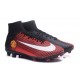 Baratas Botas de fútbol Nike Mercurial Superfly V FG Manchester United Football Club Rojo Negro