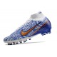 Nike Air Zoom Mercurial Superfly IX Elite AG Blanco Azul Oro