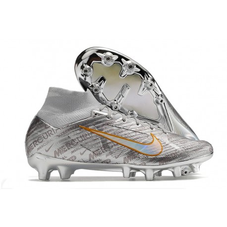 Nike Air Zoom Mercurial Superfly IX Elite AG Plateado Metalizado Oro
